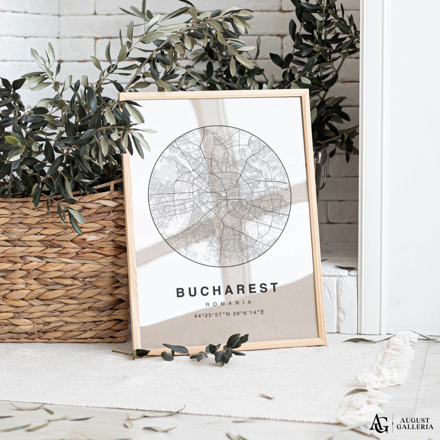 Bucharest Minimalist Map