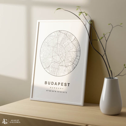 Budapest Minimalist Map