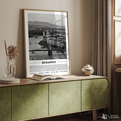 Budapest Black & White City Print