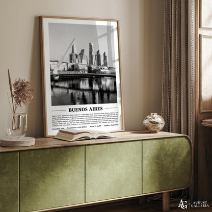 Buenos Aires Black & White City Print