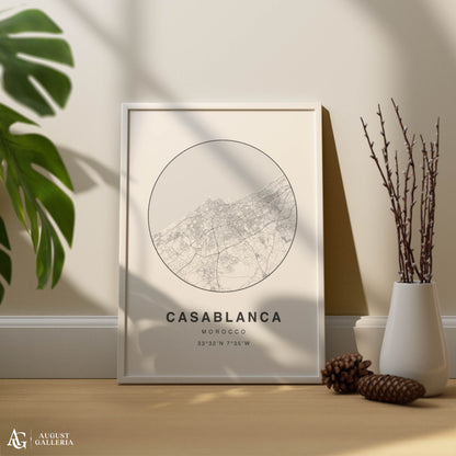Casablanca Minimalist Map