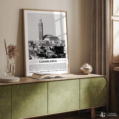 Casablanca Black & White City Print