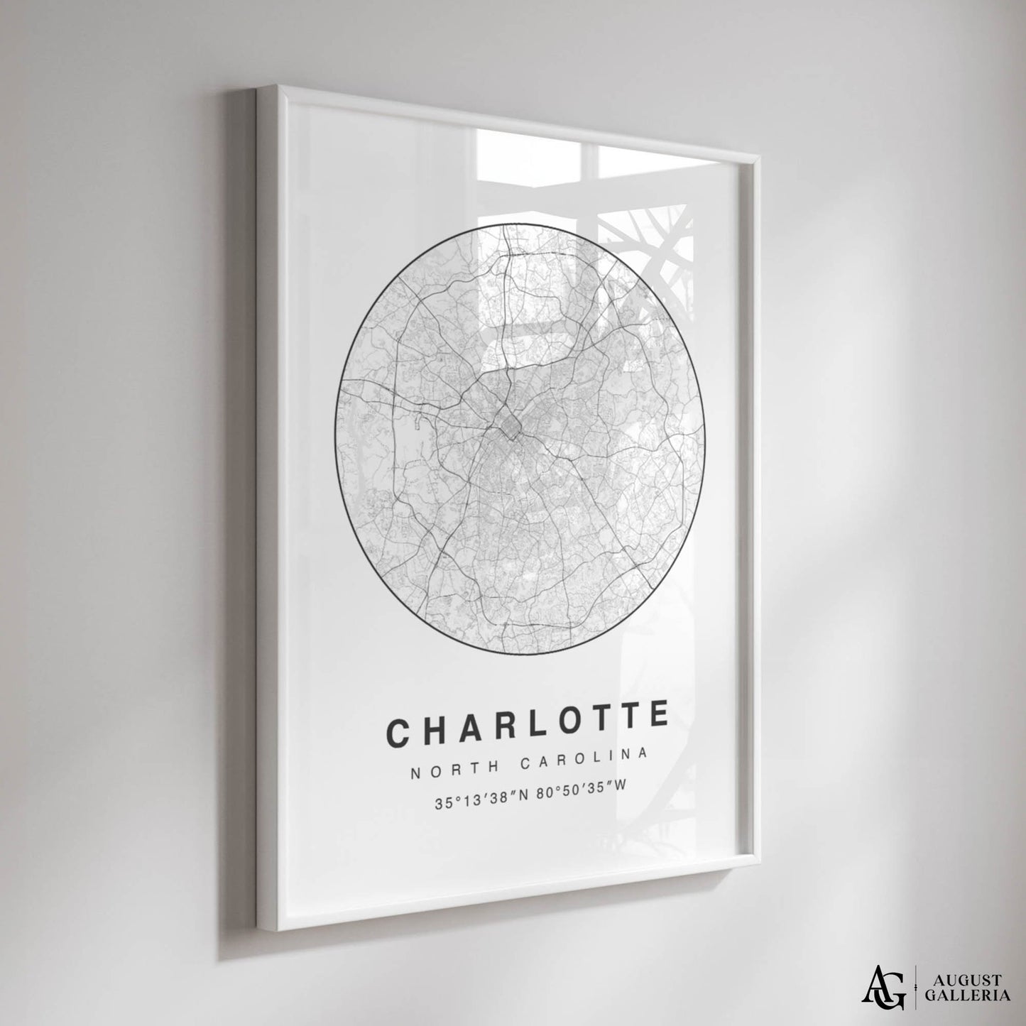 Charlotte Minimalist Map