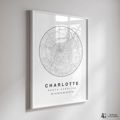 Charlotte Minimalist Map