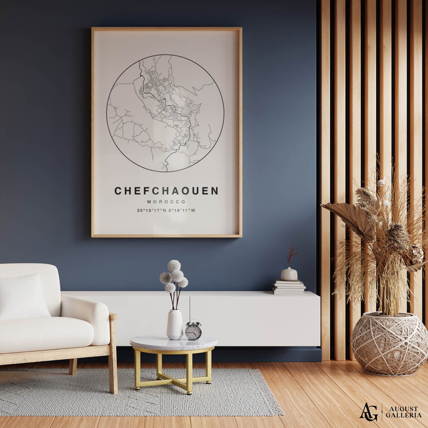 Chefchaouen Minimalist Map
