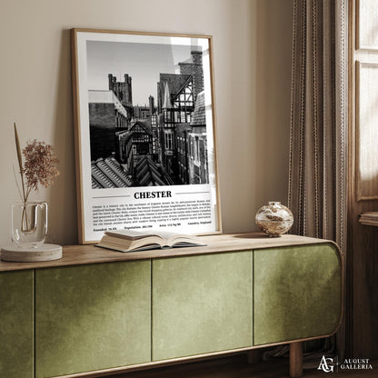 Chester Black & White City Print