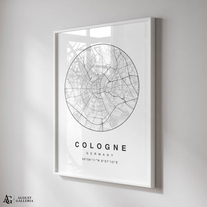 Cologne Minimalist Map