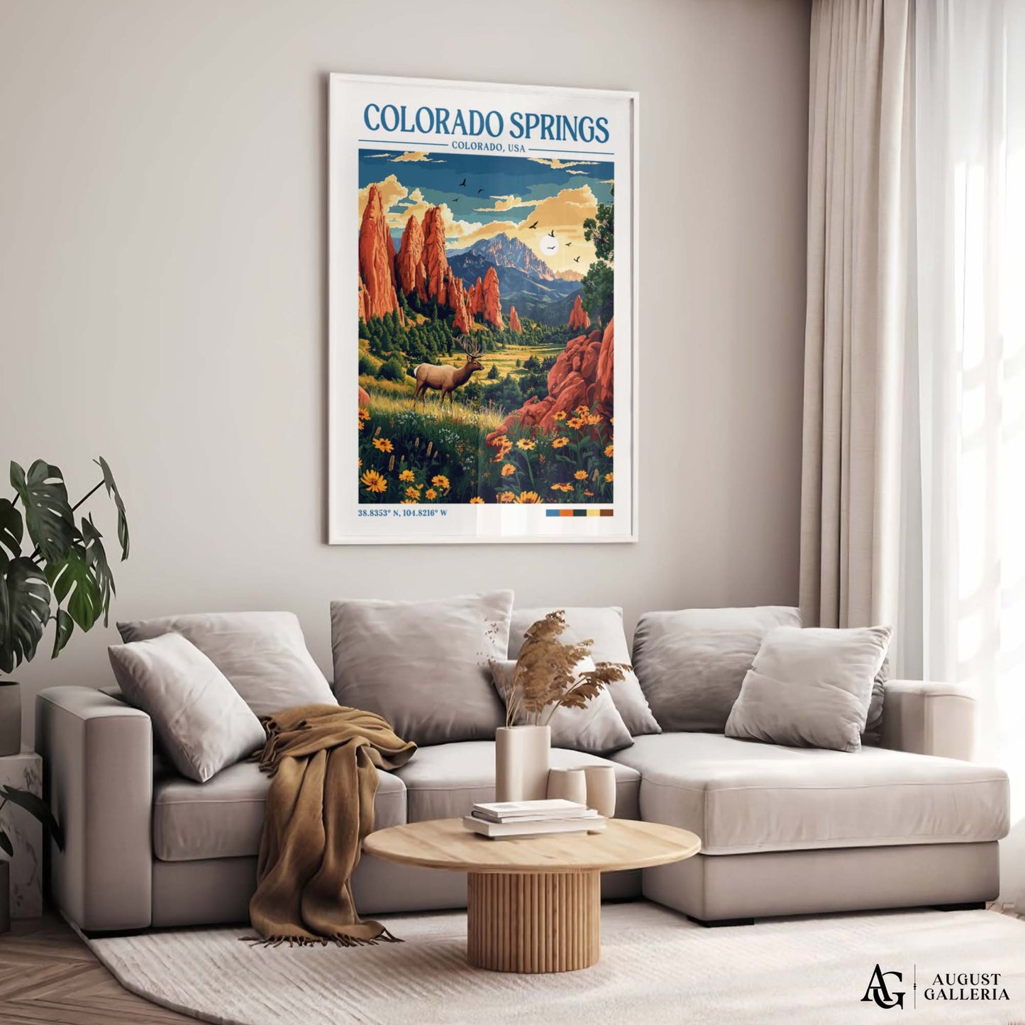 Colorado Springs Retro Travel Print