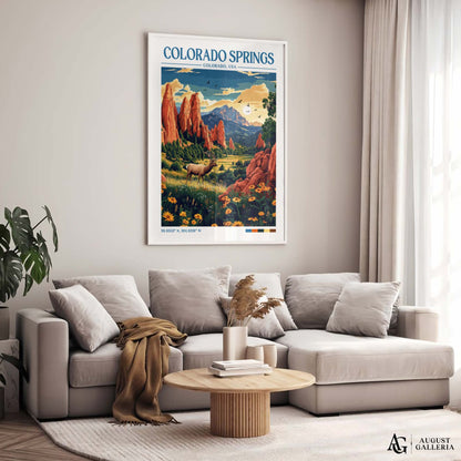 Colorado Springs Retro Travel Print