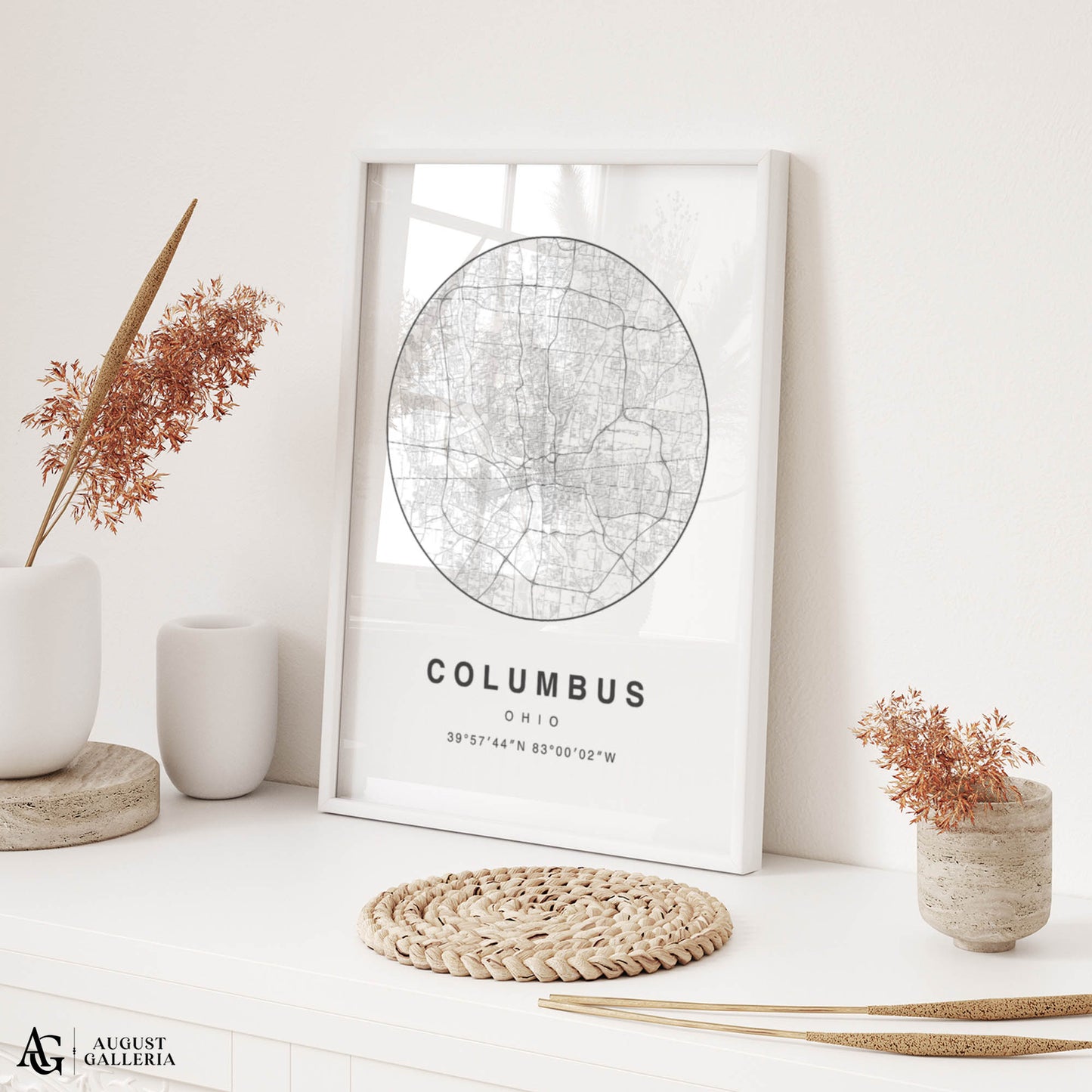 Columbus Minimalist Map