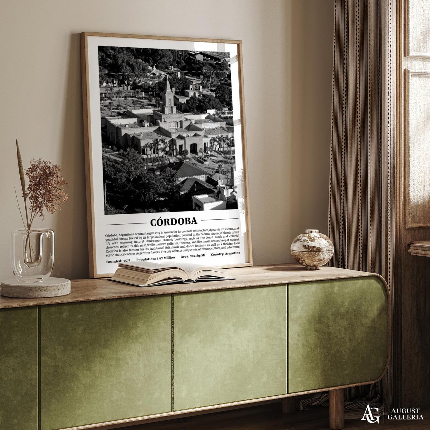Córdoba Black & White City Print