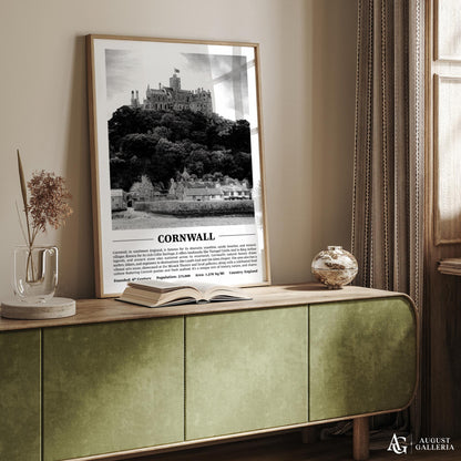 Cornwall Black & White City Print