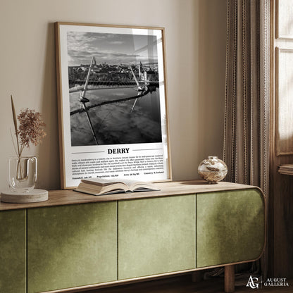 Derry Black & White City Print