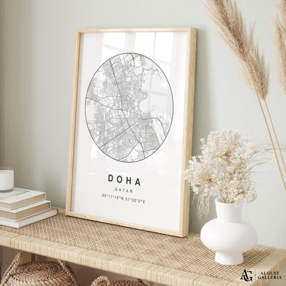 Doha Minimalist Map