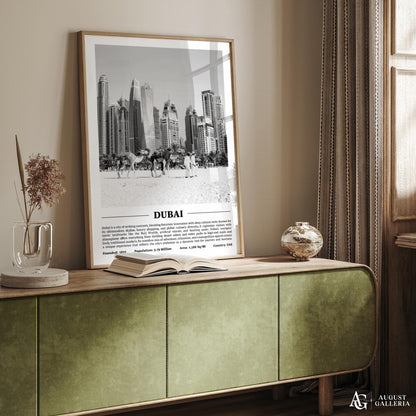 Dubai Black & White City Print