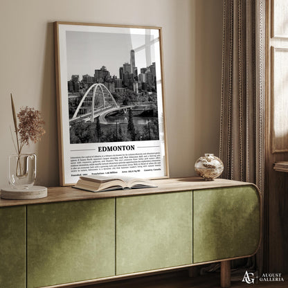 Edmonton Black & White City Print