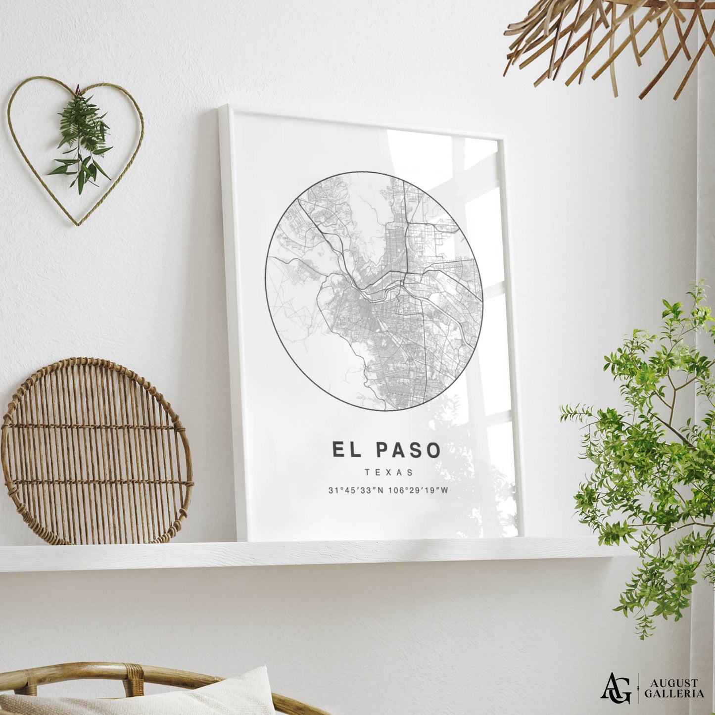 El Paso Minimalist Map