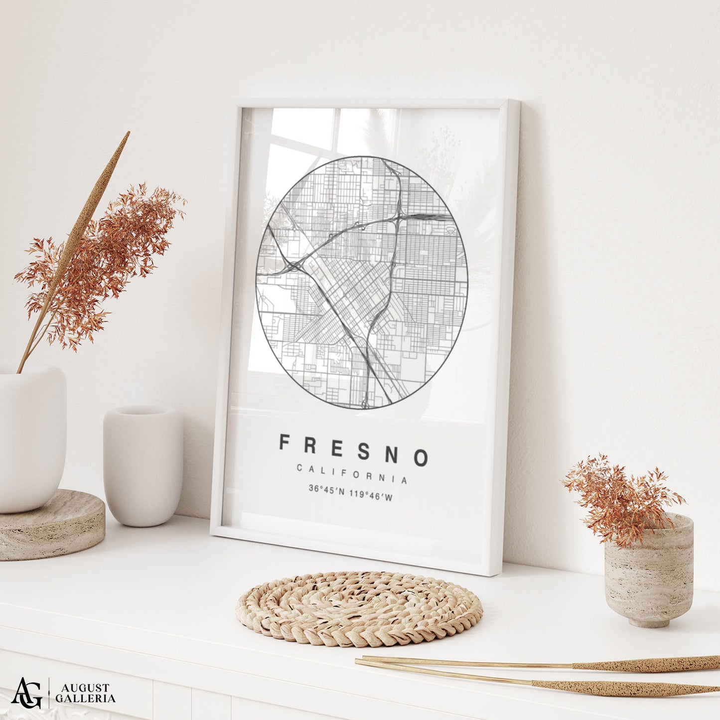 Fresno Minimalist Map