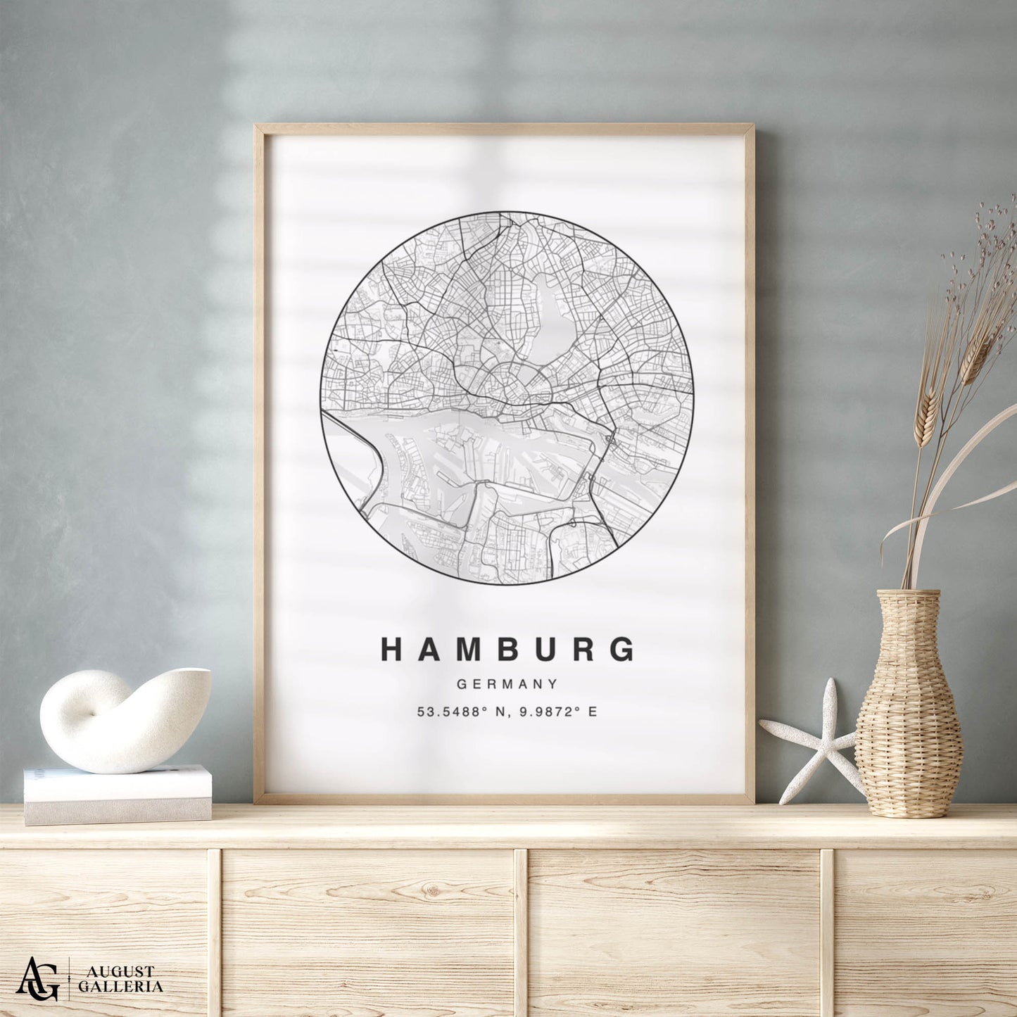 Hamburg Minimalist Map