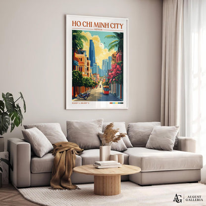 Ho Chi Minh City Retro Travel Print
