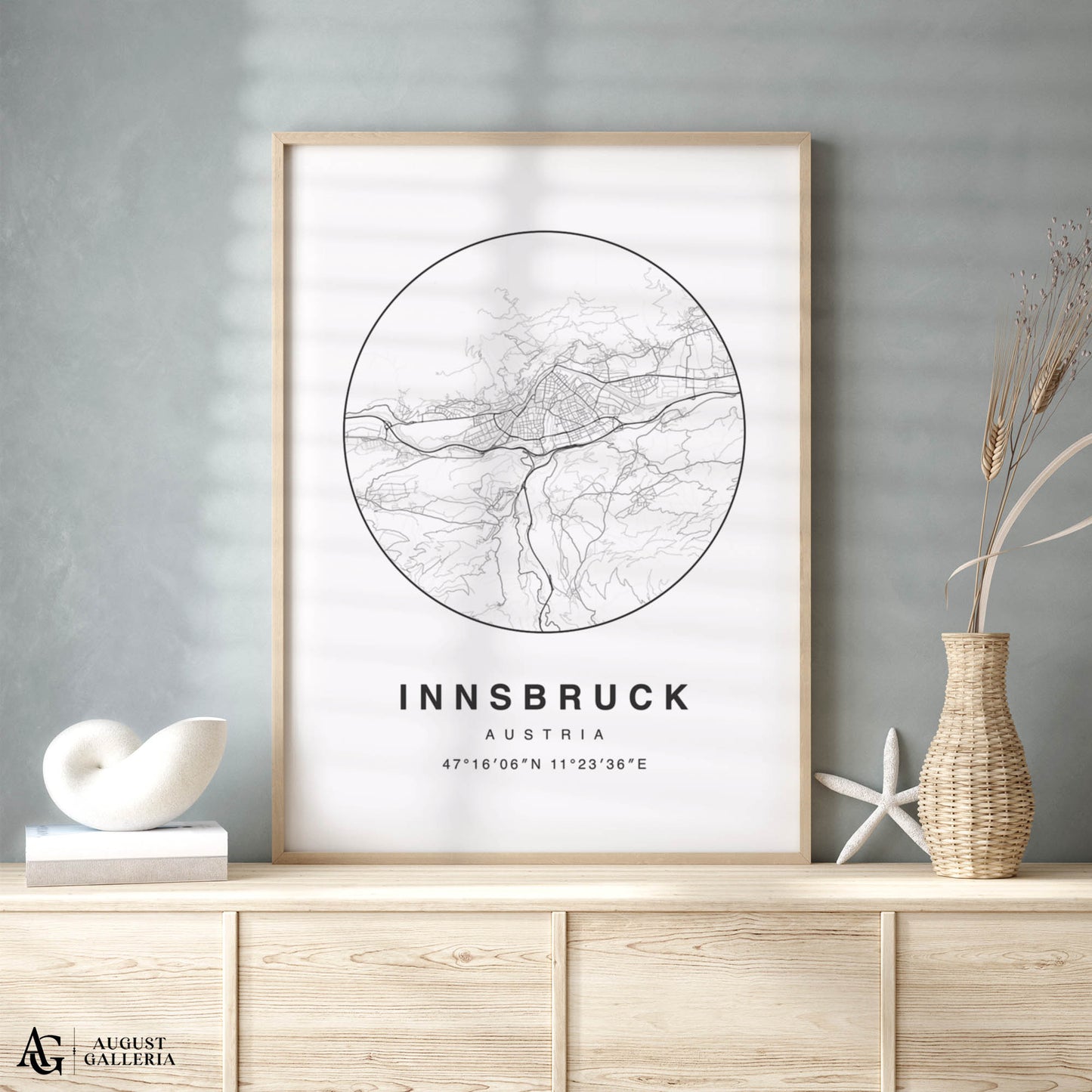 Innsbruck Minimalist Map