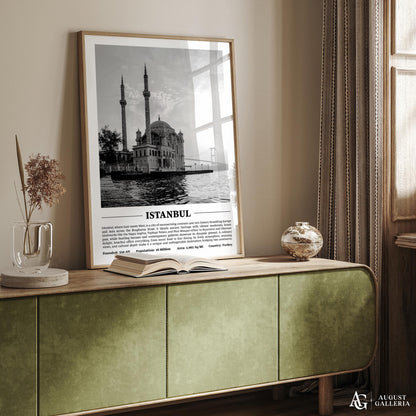 Istanbul Black & White City Print