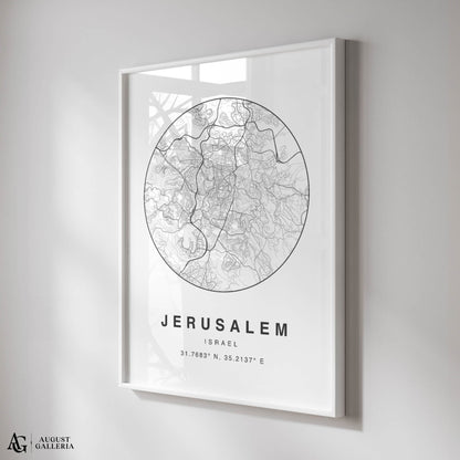 Jerusalem Minimalist Map