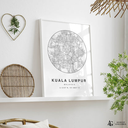 Kuala Lumpur Minimalist Map