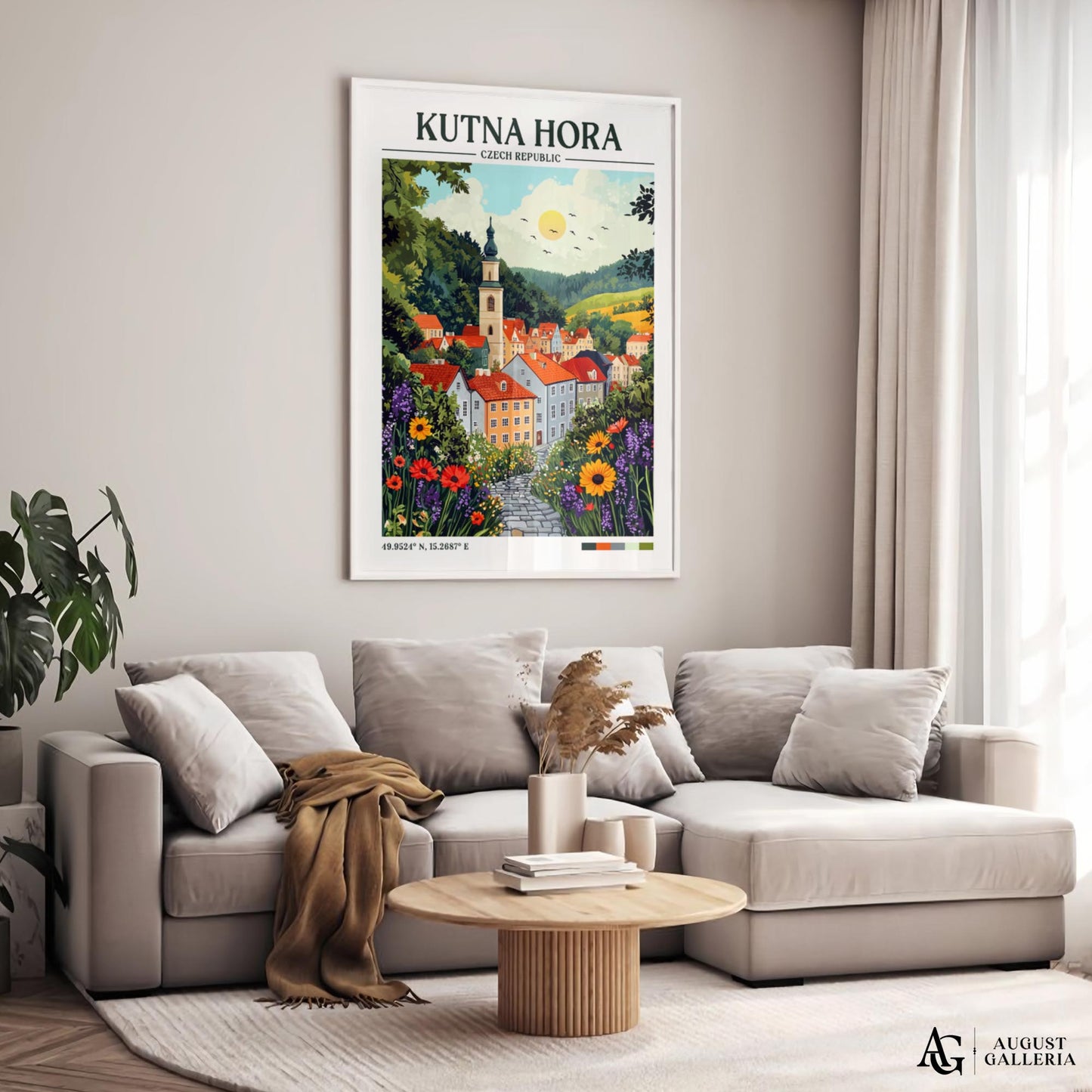 Kutná Hora Retro Travel Print