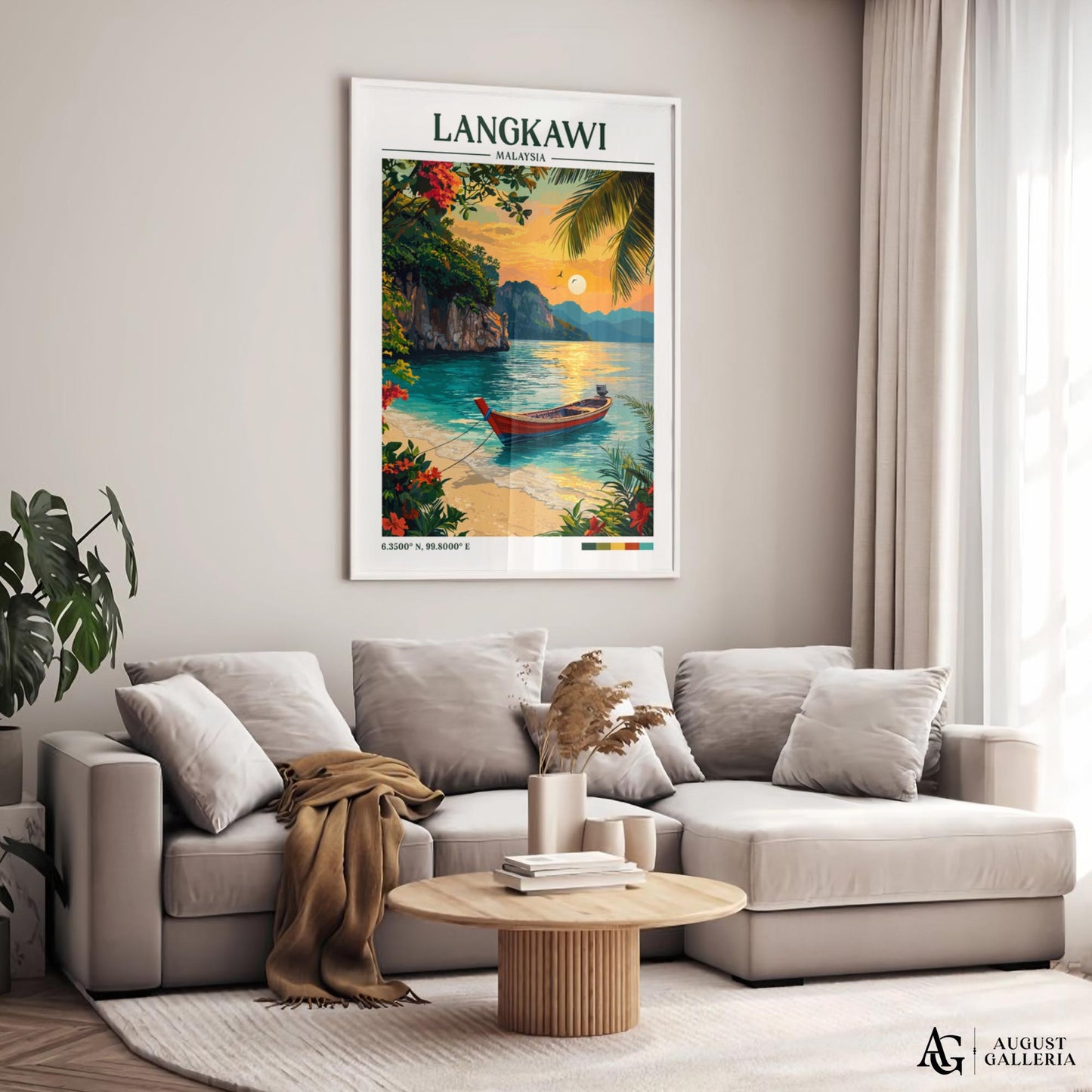 Langkawi Malaysia Retro Travel Print