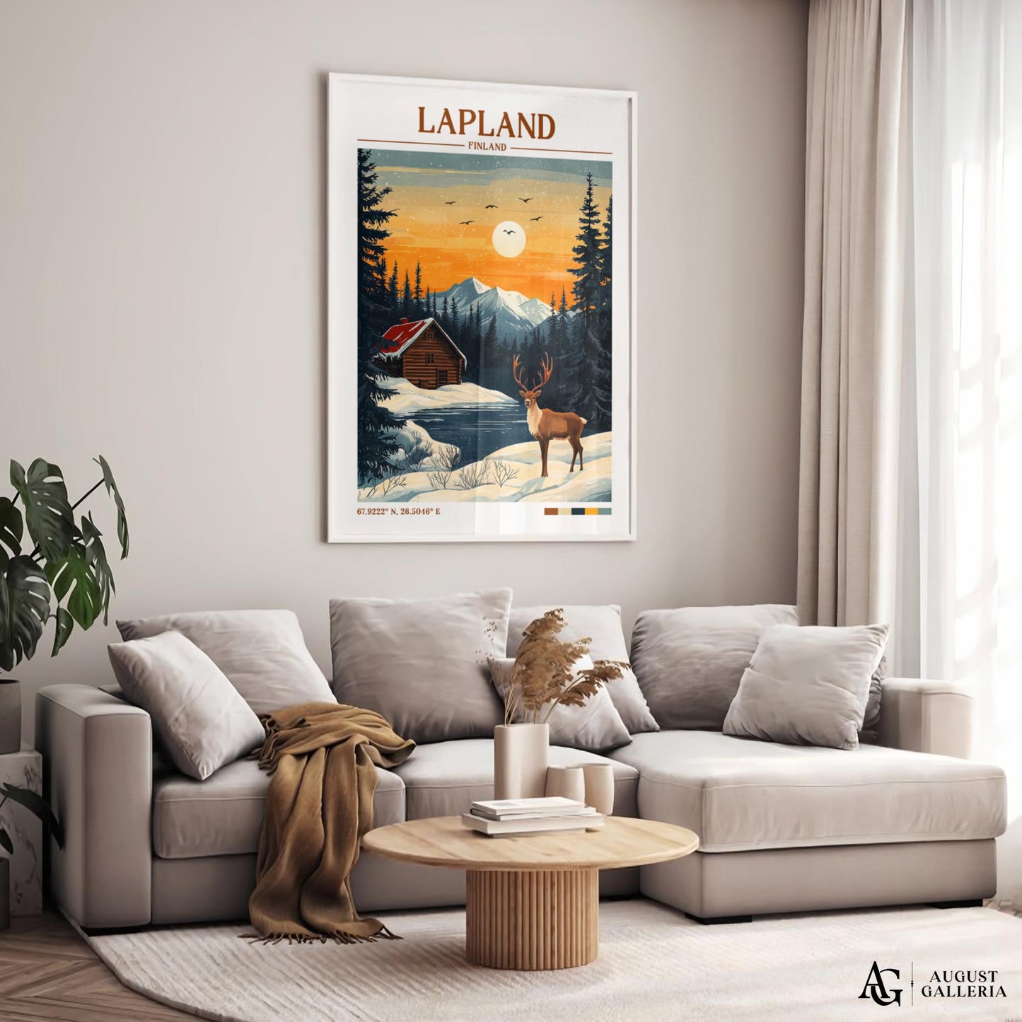Lapland Retro Travel Print