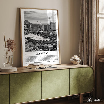 Las Vegas Black & White City Print