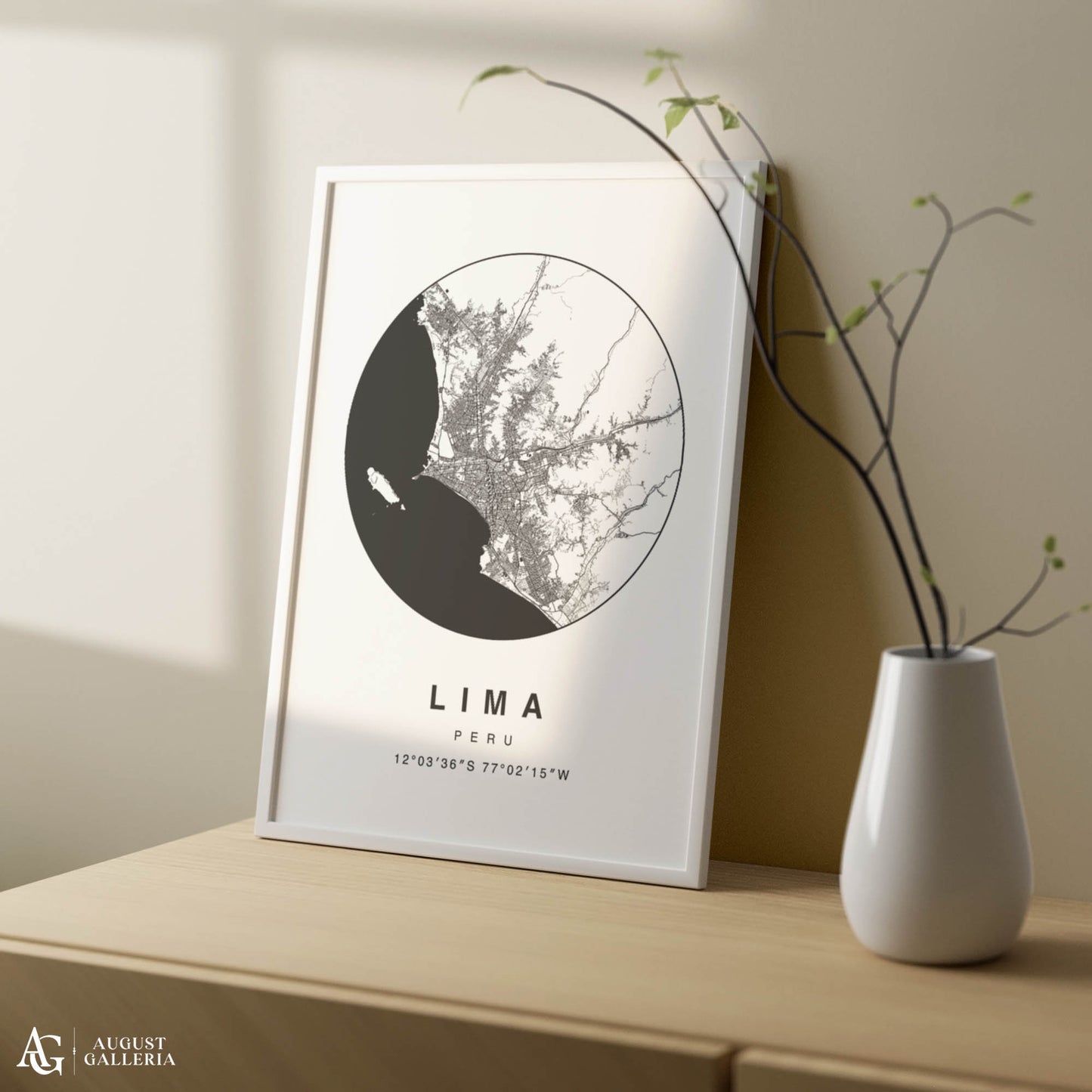 Lima Minimalist Map