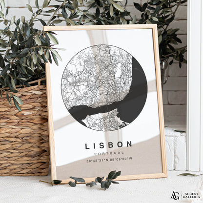 Lisbon Minimalist Map