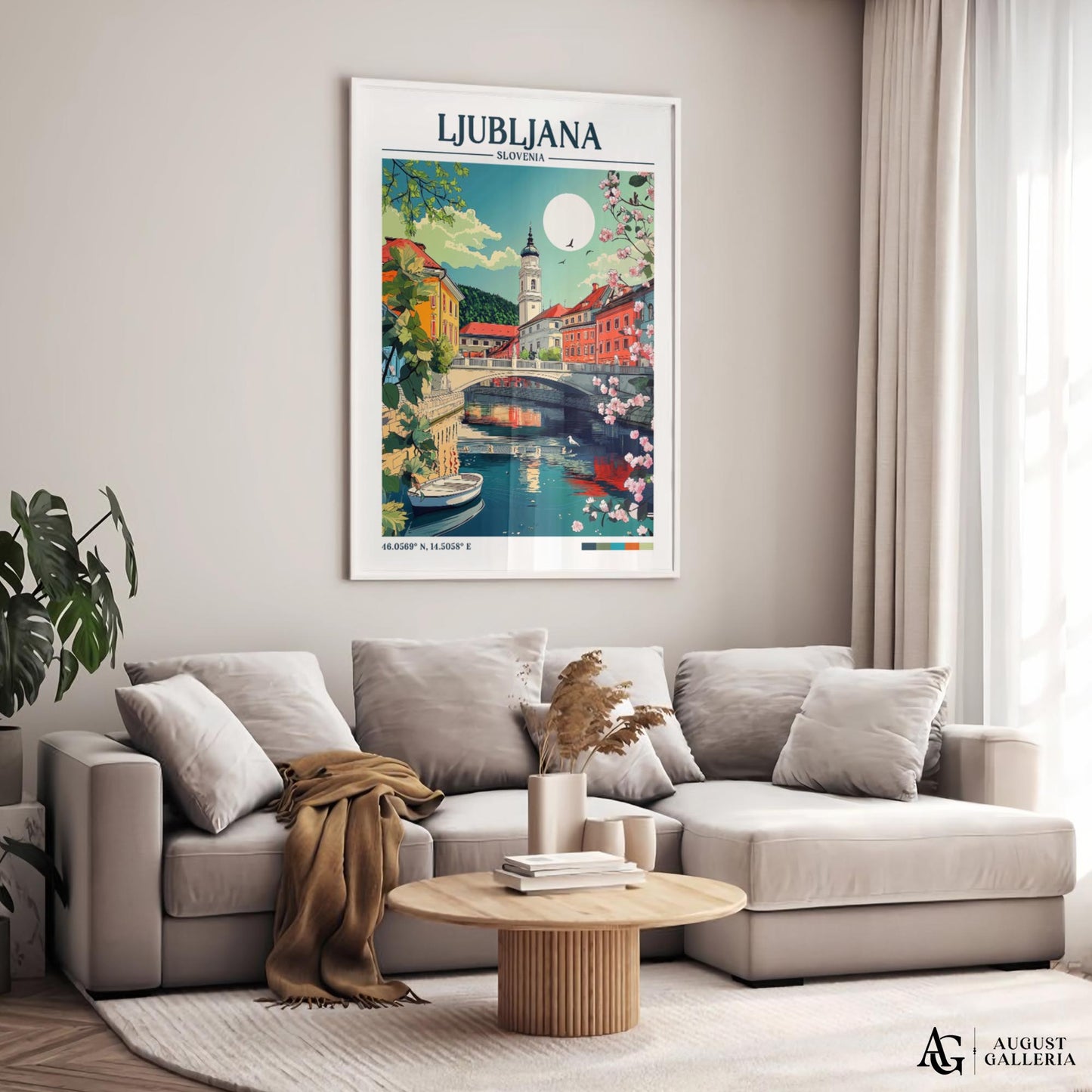 Ljubljana Retro Travel Print