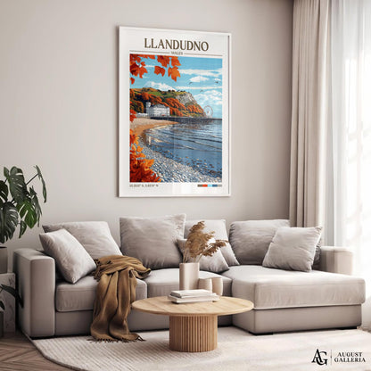 Llandudno Wales Retro Travel Print