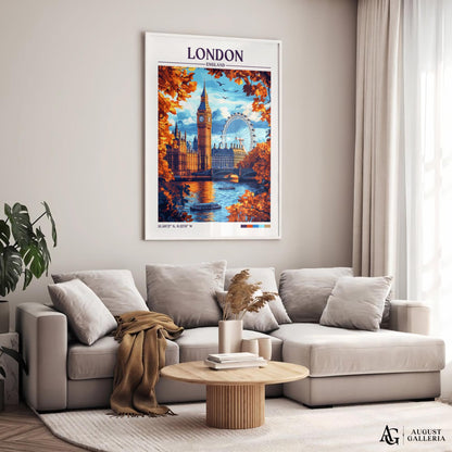 London England Retro Travel Print