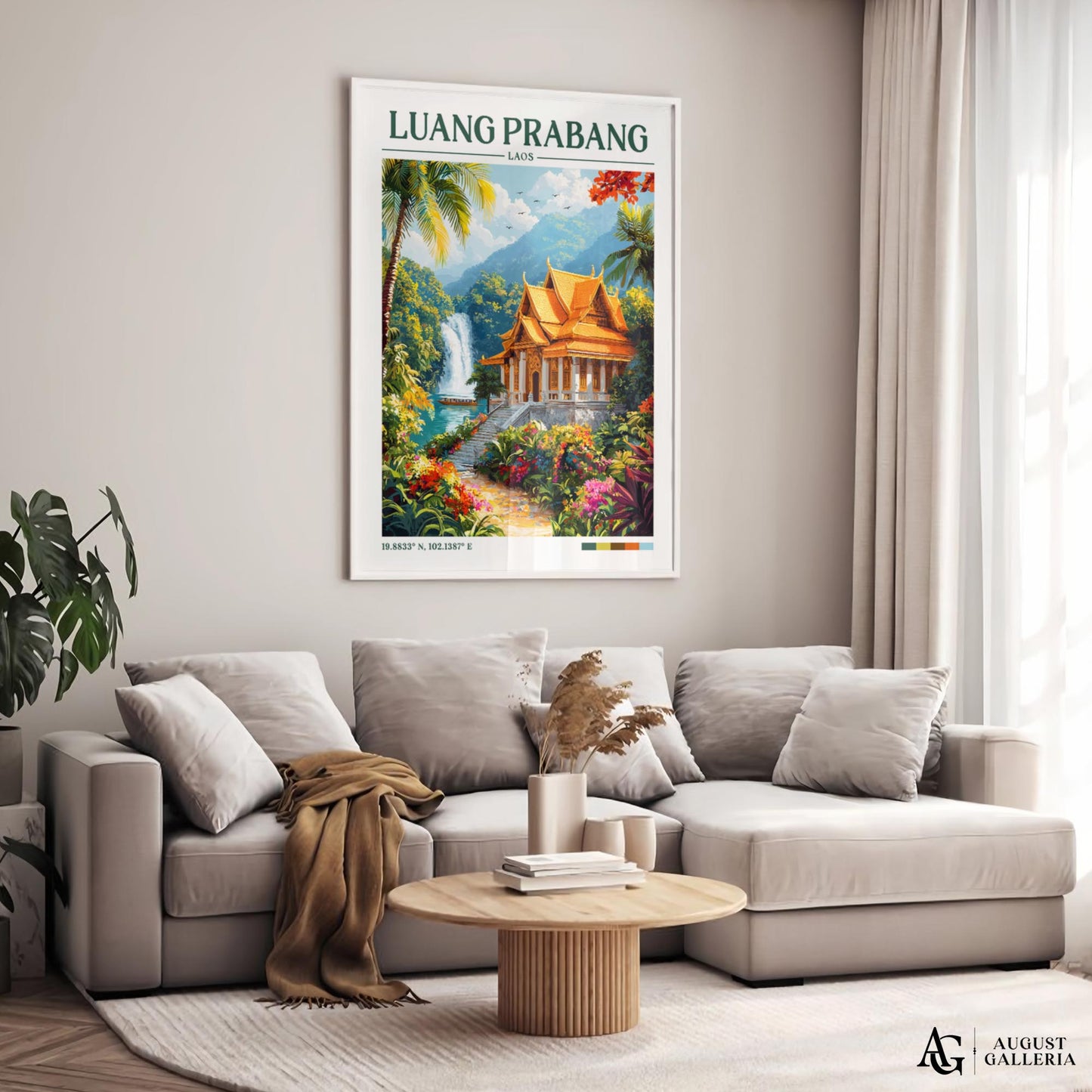 Luang Prabang Retro Travel Print