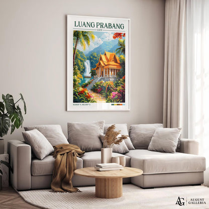 Luang Prabang Retro Travel Print