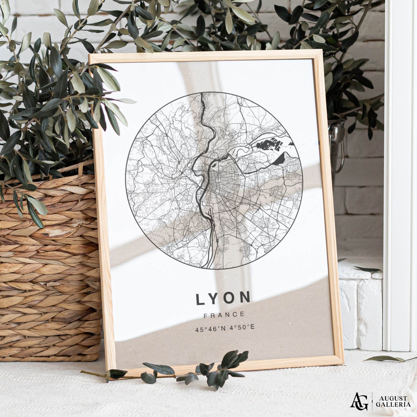 Lyon Minimalist Map
