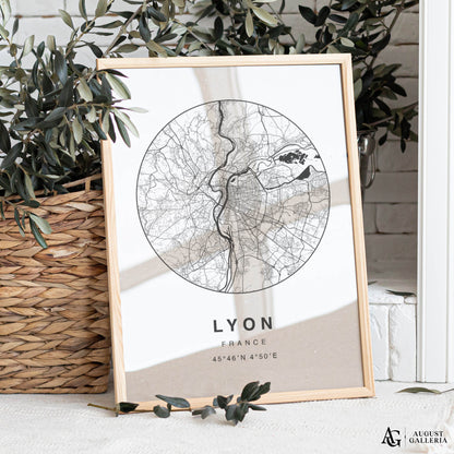 Lyon Minimalist Map