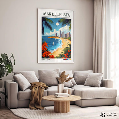 Mar del Plata Retro Travel Print