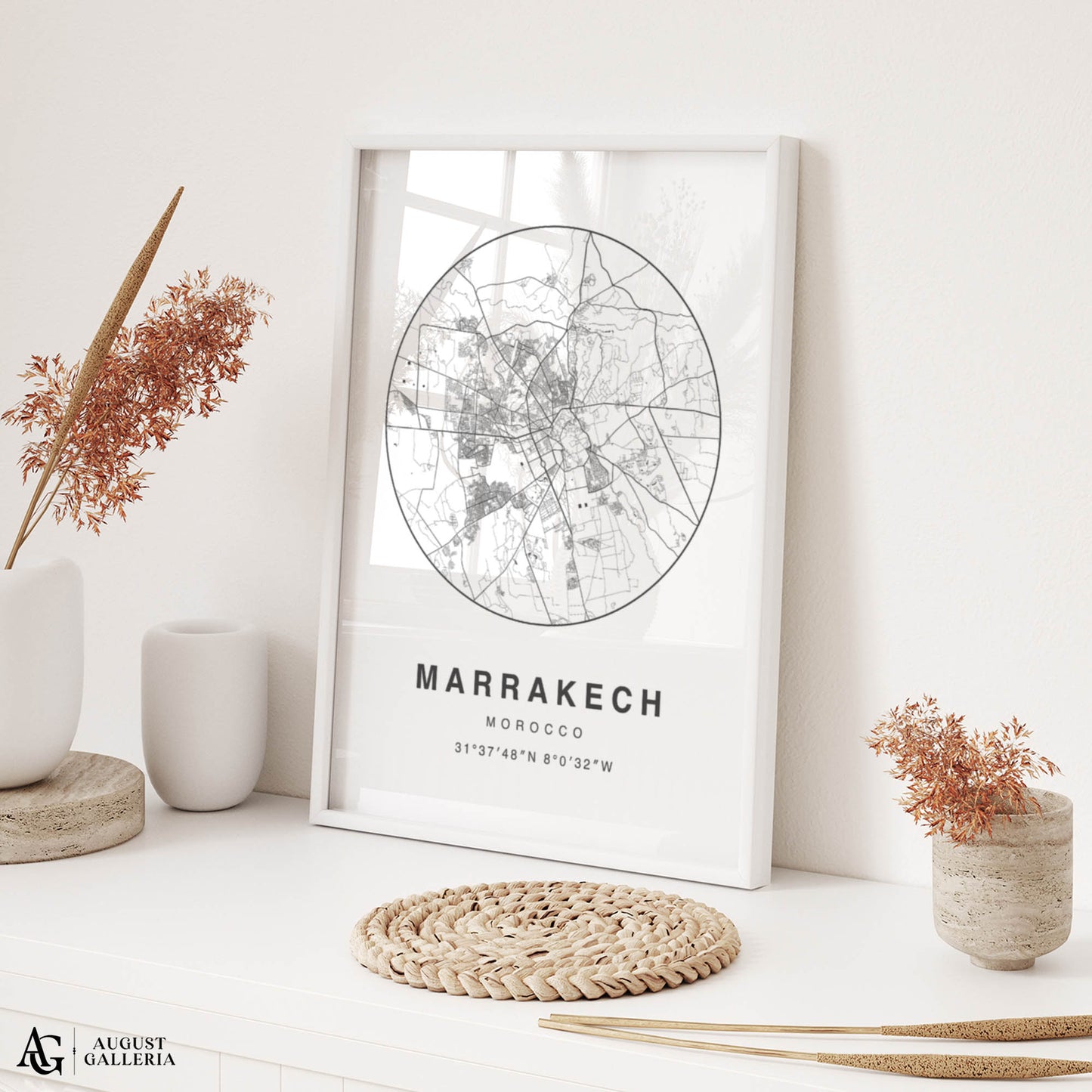 Marrakech Minimalist Map