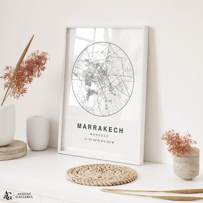 Marrakech Minimalist Map