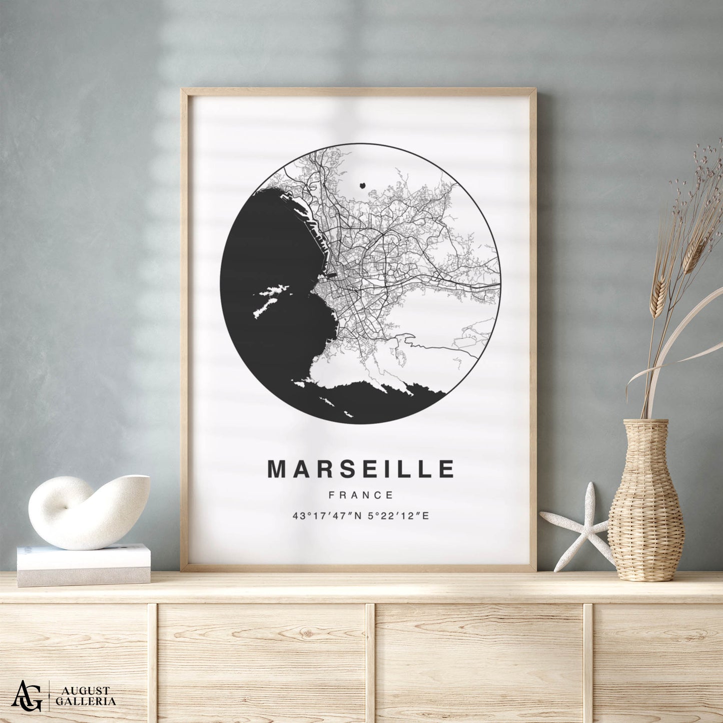 Marseille Minimalist Map