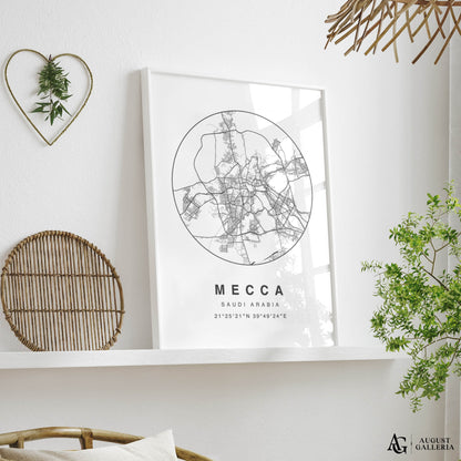 Mecca Minimalist Map