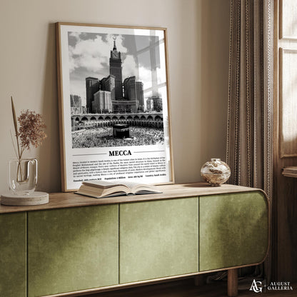 Mecca Black & White City Print