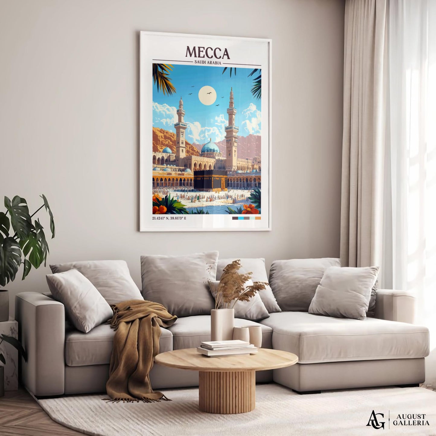 Mecca Retro Travel Print