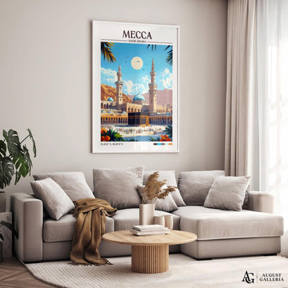 Mecca Retro Travel Print