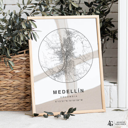 Medellín Minimalist Map